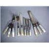 Image 1 : A PARTIAL SET OF MOTHER-OF-PEARL HANDLED FLATWARE