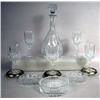 Image 1 : A GROUP OF NINE CRYSTAL WINE GLASSES