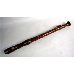 A TURNED WOODEN RECORDER