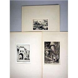 THREE UNFRAMED PRINTS