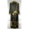 Image 1 : A PAULINE TRIGERE BLACK AND GOLD EVENING GOWN