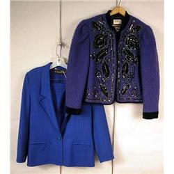 A LOUIS FERAUD COBALT BLUE SUIT Together with a L