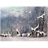 Image 1 : A WATERCOLOR ON PAPER OF SNOW BIRDS