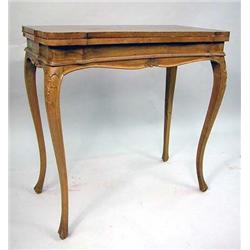 A LOUIS XV STYLE FRUITWOOD GAMES TABLE