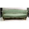 Image 1 : A FRENCH PROVINCIAL STYLE GREEN UPHOLSTERED SOFA