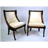 Image 1 : A PAIR OF NEOCLASSICAL SWAN-CARVED MAHOGANIZED SL