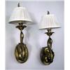 Image 1 : A PAIR OF EMPIRE STYLE BRASS AND PATINATED METAL 