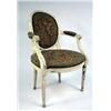 Image 1 : A LOUIS XVI STYLE WHITE PAINTED AND NEEDLEWORK UP