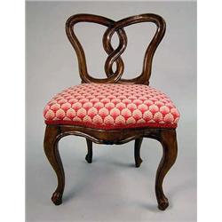 A LOUIS XV STYLE SLIPPER CHAIR