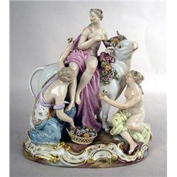 A MEISSEN PORCELAIN FIGURAL GROUP