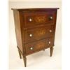 Image 1 : A NEOCLASSICAL STYLE INLAID WALNUT PETITE COMMODE