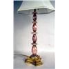 Image 1 : A ROSE QUARTZ AND ORMOLU-MOUNTED TABLE LAMP