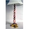 Image 1 : A ROSE QUARTZ AND ORMOLU-MOUNTED TABLE LAMP