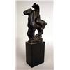 Image 1 : A BRONZE STATUE TITLED "MAN ON A HORSE"