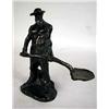 Image 1 : A BRONZE STATUE, TITLED "MAN WITH SHOVEL"