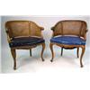 Image 1 : A SET OF FOUR LOUIS XV STYLE CANED-BACK FAUTEUIL 