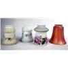 Image 1 : A GROUP OF EIGHT ASSORTED GLASS LAMP SHADES