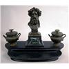 Image 1 : AN EMPIRE STONE AND BRONZE DESK GARNITURE SET