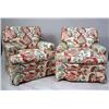 Image 1 : A PAIR OF FLORAL UPHOLSTERED CLUB CHAIRS