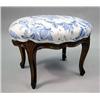 Image 1 : A LOUIS XV STYLE CARVED BEECHWOOD FOOTSTOOL