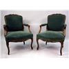 Image 1 : A PAIR OF LOUIS XV STYLE CARVED BEECHWOOD FAUTEUI