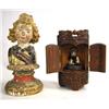 Image 1 : A CHINESE MINIATURE CARVED WOOD ALTAR