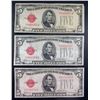 Image 1 : 3- 1928 $5 RED SEAL NOTES