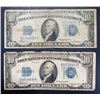 Image 1 : 2- 1934 $10 SILVER CERTIFICATES