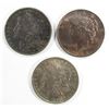 Image 1 : 3- DARK TONED AU/UNC SILVER DOLLARS