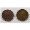 Image 1 : 1902 & 1905 AU/ UNC INDIAN CENTS