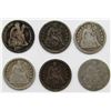 Image 1 : 6-SEATED DIMES: 1841, 1843, 1845, 1848, 1875, 1876