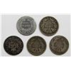 Image 2 : 5-SEATED DIMES; 1856, 1862, 1876, 1877, 1891