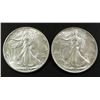 Image 1 : 1942 & 1945 WALKING LIBERTY HALF DOLLARS AU/BU