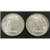 Image 2 : 1942 & 1945 WALKING LIBERTY HALF DOLLARS AU/BU