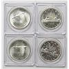 Image 1 : 4- GEM BU CANADA SILVER DOLLARS