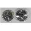 Image 1 : 1990 & 2015 CANADA 1oz SILVER MAPLE LEAF