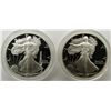 Image 1 : 1986 & 2000 PROOF AM SILVER EAGLES