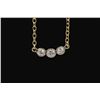 Image 2 : 14K NECKLACE W/ 3 ROUND DIAMONDS