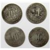 Image 2 : 4-THREE CENT SILVER COINS