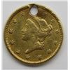 Image 1 : 1855 $1 LIBERTY GOLD COIN. HOLED