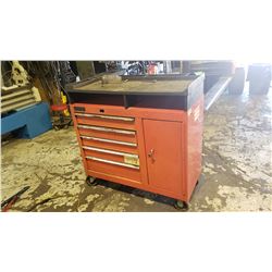 Cabinet with drawer and work table