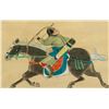 Image 3 : Chinese Watercolor Warrior on Canvas Framed