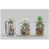 Image 2 : 3 Assorted Chinese Peking Glass Snuff Bottles