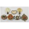 Image 1 : 7 Assorted Asian Hardstone and Bronze Pendants