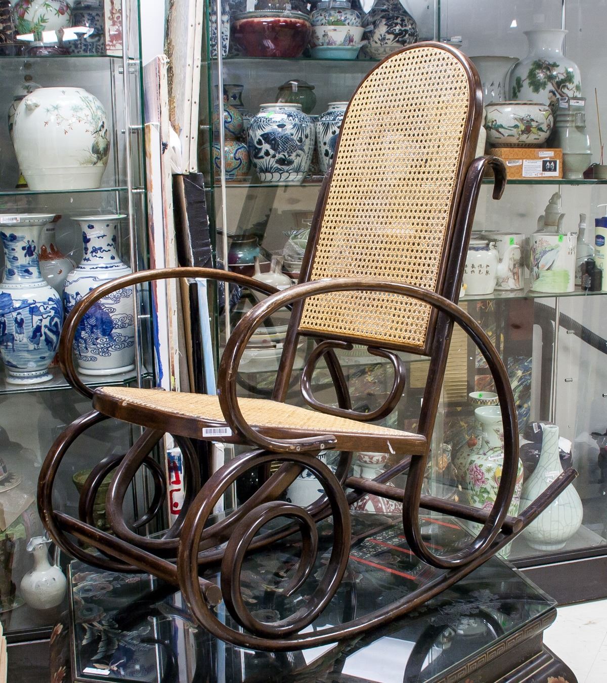 Chinese Rosewood Carved Rocking Chair
