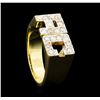Image 4 : 0.50 ctw Diamond "AC" Initial Ring - 14KT Yellow Gold