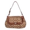 Image 1 : Coach Brown Monogram Canvas Leather Trim Shoulder Bag