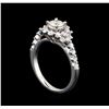 Image 4 : 14KT White Gold 1.06 ctw Diamond Ring