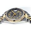 Image 8 : Rolex Mens 2 Tone 14K Slate Grey Diamond & Sapphire Datejust Wristwatch