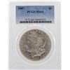 Image 1 : 1887 $1 Morgan Silver Dollar Coin PCGS MS64